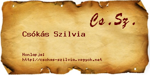 Csókás Szilvia névjegykártya