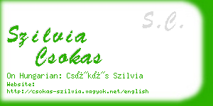 szilvia csokas business card